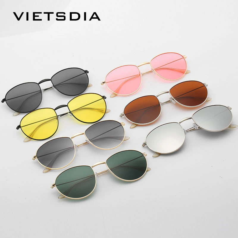 

2020 Retro oval sunglasses Women/Men brand designer vintage small black Red Yellow shades sun glasses Oculos De Sol UV400