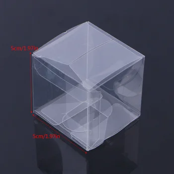 

2020 New 10 Pcs Wedding Transparent Cube Favour Boxes Sweet Candy Cake Gift Bags 2 Sizes