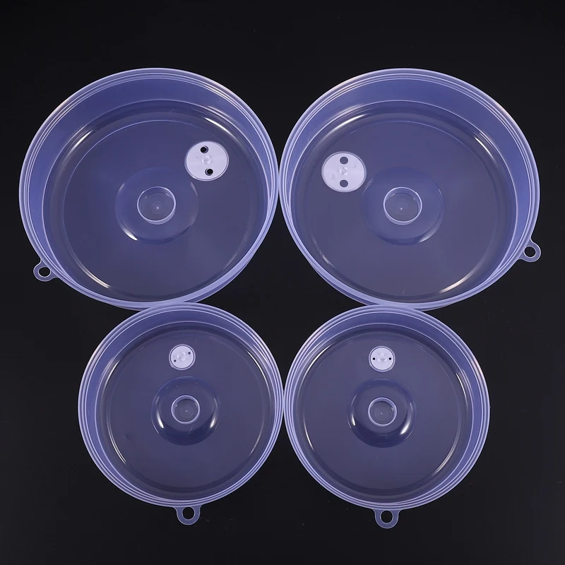 New-4PCS пластиковая Герметичная крышка для хранения продуктов, крышка для микроволновой печи, крышка для крышки с подогревом, маслостойкая крышка