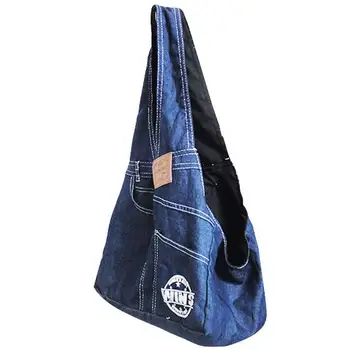 

Blue Denim Fabric Breathable Pet Dog Sling hand bag Portable Pet Carrier Bag Outdoor Travel puppy cat Carry for Outdoor Travel