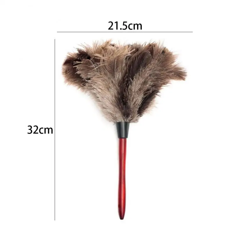 Plumero Pequeño Aldwin Plumero De Plumas De Avestruz, Plumero De Plumas De Avestruz De 16 Pulgadas Con Mango De Madera Reutilizable, Esponjoso, Natural, Plumero De Mano Genuino Para Suministros De Limpieza, Hogar