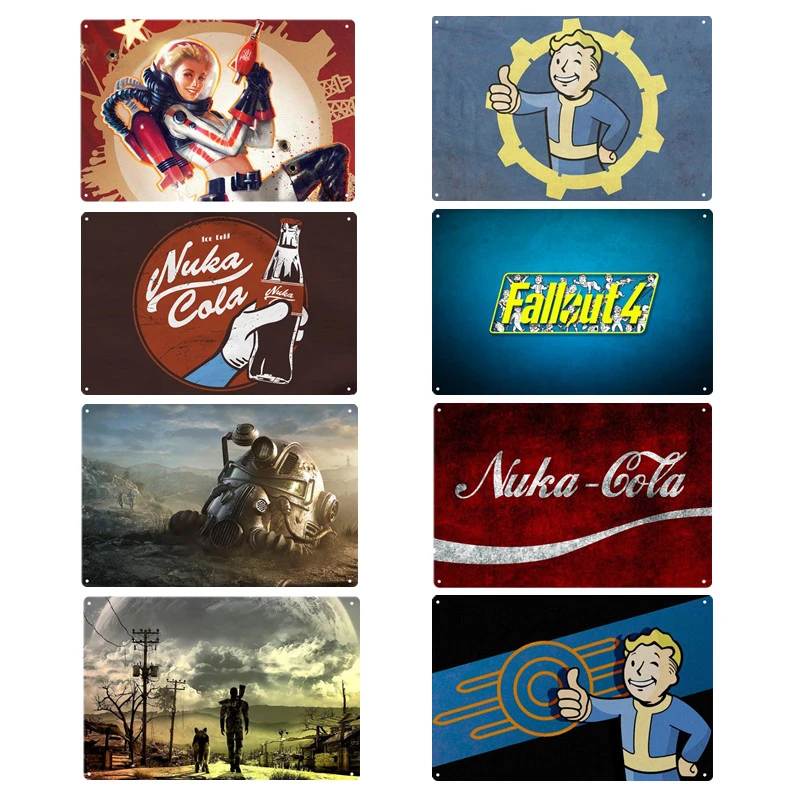 

Retro Metal Tin Sign Poster fallout 3 4 Game Metal Sign Pub Home Plaque Metal Vintage Home Decor Wall Art Bar Decoration