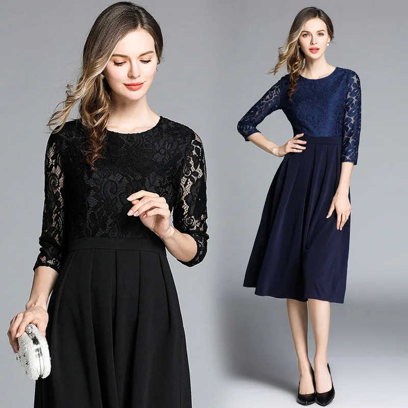 

Photo Shoot 2019 New Style Western Style Joint Ozhouzhan Trend Europe And America Women's Dress