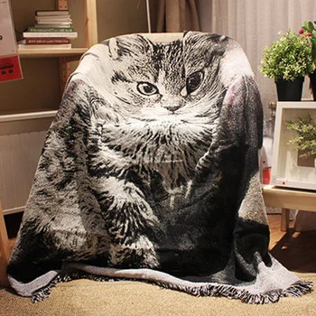 

Vivid Cat Couch Blanket Throws Tapestry Bed Sheets Blankets 3D Print Home Textiles Bedclothes Cobertor Soft Kitten Cobija
