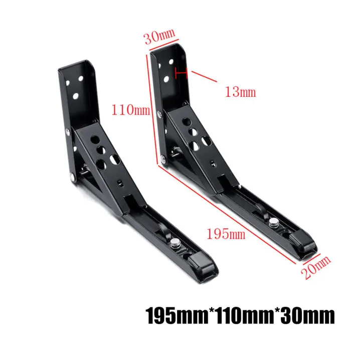1 пара Нержавеющая сталь кронштейн для раскладного стола полка скамья Heavy Duty 75 кг нагрузки 195/240/290/340 мм- M25