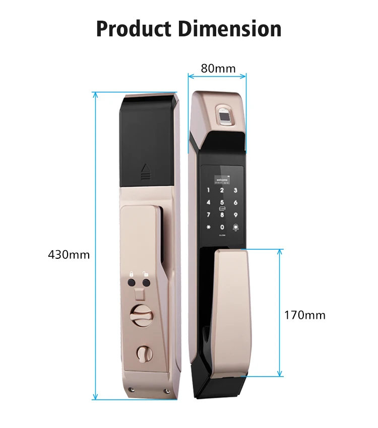 Автоматический умный дверной замок с отпечатком пальца, электронный замок, отпечаток пальца, пароль, карта, ключ, разблокировка, цифровой замок без ключа с дверным звонком