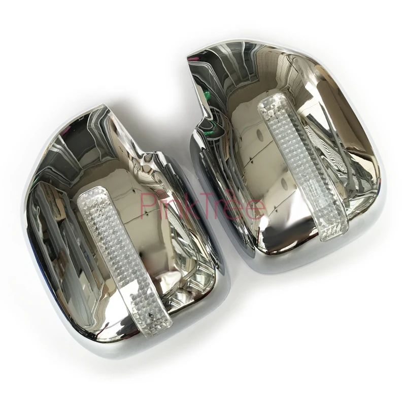 Хромированные боковые Крыло зеркала с светодиодный светильник для Toyota Land Cruiser 100 LC100 Lexus LX470 1998-2003 2004-2007 тюнинг аксессуаров