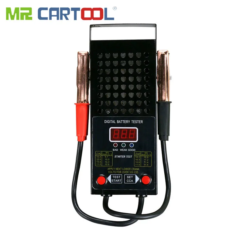 Skup BT007T tester akumulatora samochodowego analizator cyfrowy obciążenia 12V światła samochodowe silnik ciężarówki silnika Auto objętość 125Amp testów zacisk krokodylkowy CCA