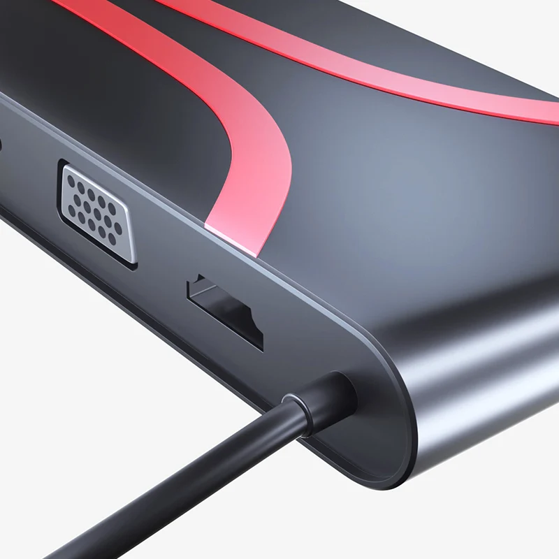 Lenovo USB 3 1 C концентратор для VGA HDMI адаптер 4K Type док станция ноутбука ПК 0 TF SD