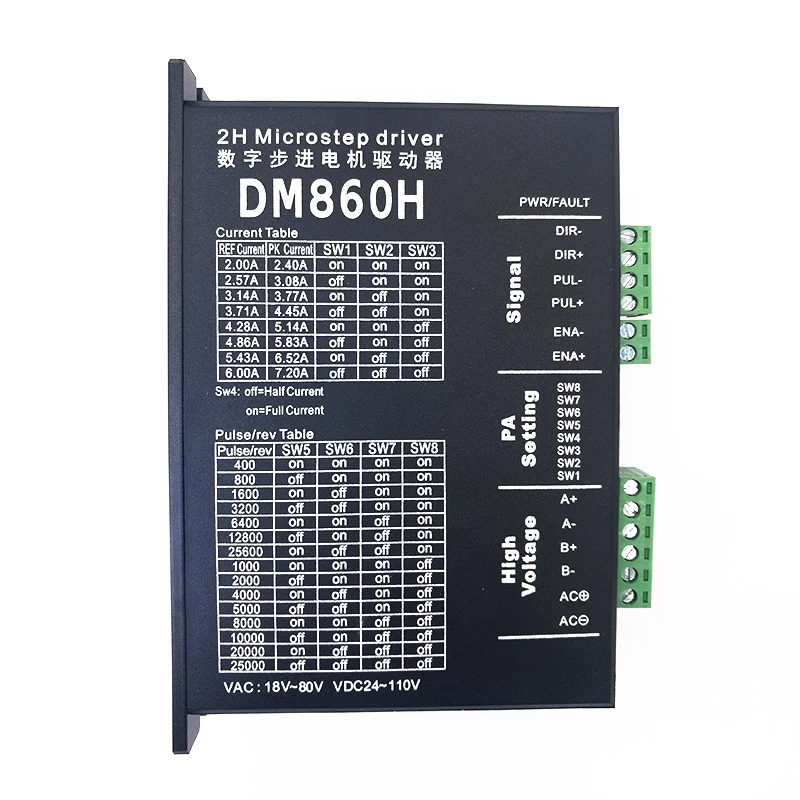 Драйвер шагового двигателя DM860H микростеп Бесколлекторный двигатель постоянного тока корпус для 57 86 шагового двигателя Nema23 34