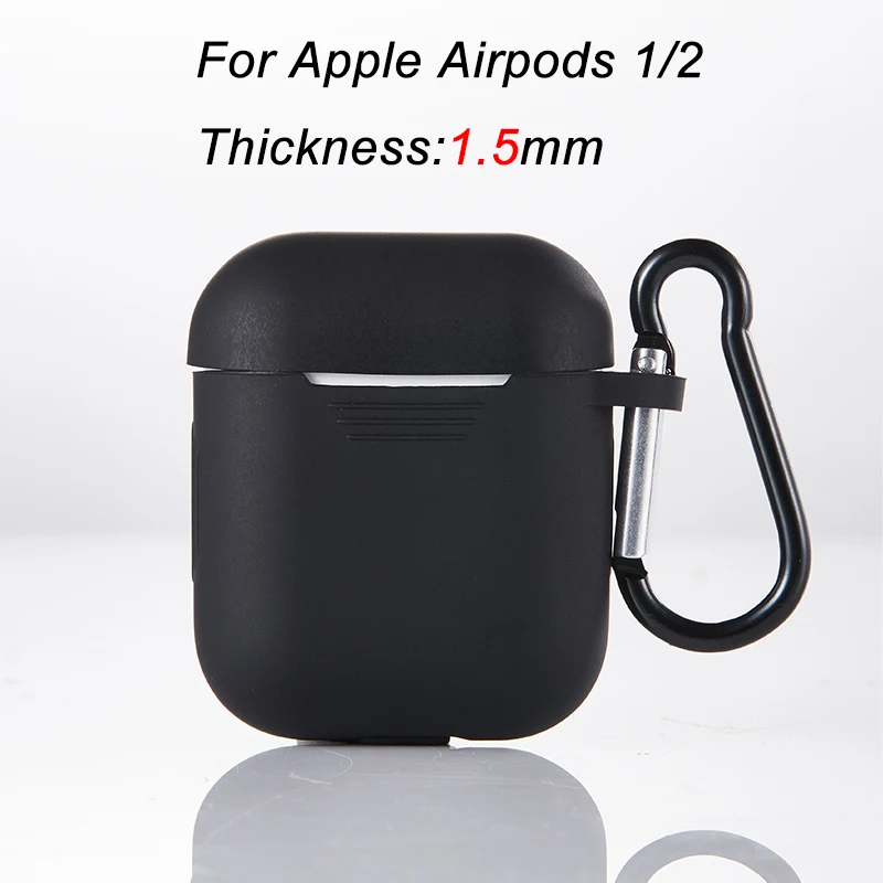 Наушники телефоны защитный чехол s для Apple Airpods 1 2 3 Bluetooth беспроводной чехол для наушников Мягкий силиконовый гарнитура аксессуары чехол - Цвет: 0001-black-1