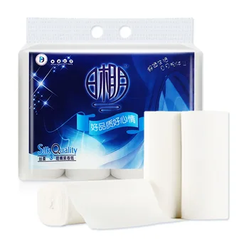 

4 Rolls/Lot Soft Toilet Roll Paper Home Bath Toilet Roll Paper Primary Wood Pulp Toilet Paper Household Kitchen Safety Tissue