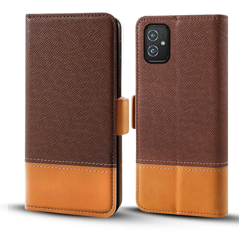 

Luxury Leather Case For Asus Zenfone 8 Shockproof Wallet Flip Cover Vintage Magnetic Back Cover For Zenfone 8 Protective Shell