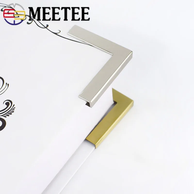 Meetee 4/10 шт 40 мм Защитная угловая сумка с пряжкой окантовка металлические кнопки