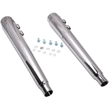 

For Harley Touring 1995-2016 4"Chrome Megaphone Slip On Mufflers Exhaust Pipe