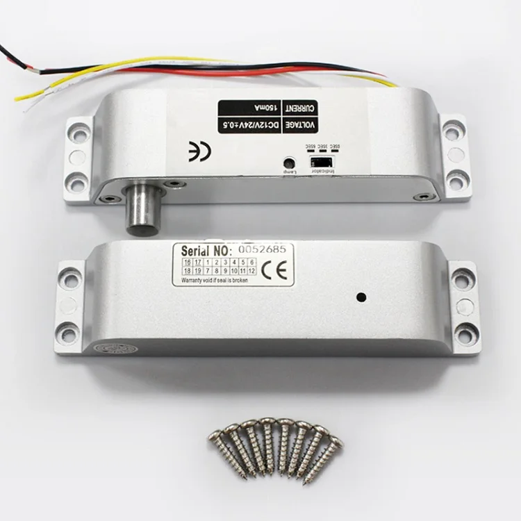 3 High Quality Electric Cylinder Drop Bolt Lock DC 12V Fail Safe for Access Control Security Lock Door System With Time Delay