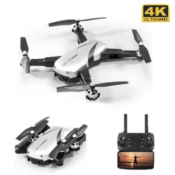

Mini Drone 4K 1080P with WIFI FPV Wide Angle HD Camera Hight Hold Black And Gray Positioning Foldable RC Quadcopter Dron Boy Toy