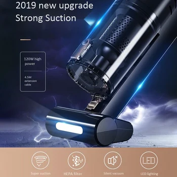 

Portable Car Vacuum Cleaner ,120W 5500PA Super Suction Handheld Vacuum Cleaner Wet/Dry Vaccum Cleaner Balck