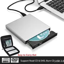 USB 2,0 компактный Пишущий привод/горелка/реписатель/CD rom Внешний DVD привод для ПК ноутбука