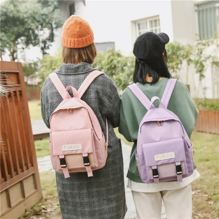 Harajuku Ulzzang, женские рюкзаки, водонепроницаемый нейлон, для колледжа, студентов, школьные сумки для девочек-подростков, рюкзак для путешествий, mochilas