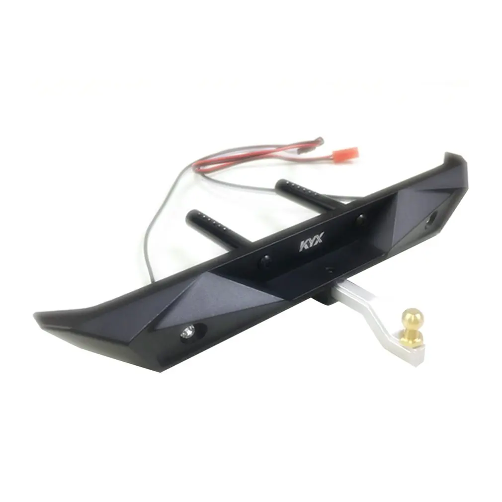 

KYX Racing CNC Alloy Rear Bumper Anti-collision with light wire Upgrades Parts for 1/10 Wrangler RC Crawler Car Accessories