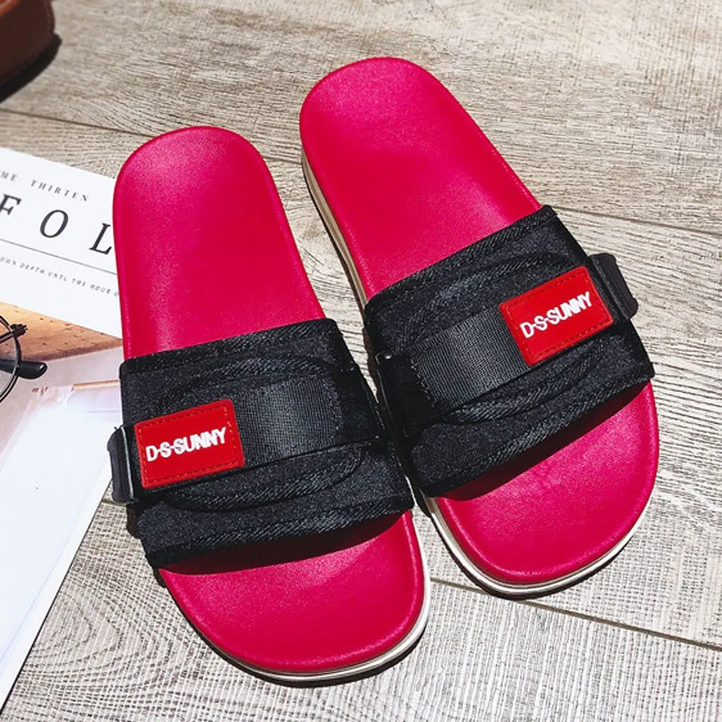 Летние Тапочки флип-флоп Повседневное Нескользящие, дышащие, приятные на пляжные сандалии; мужские повседневные туфли на плоской подошве светильник Вес шлёпанцы для женщин#1225