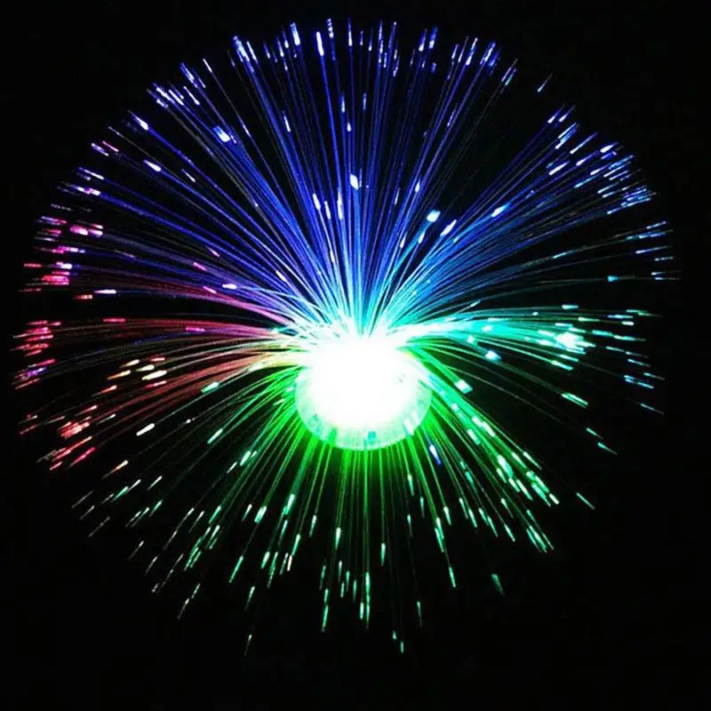 Colorful LED Optic Fiber Flower Light Star Sky Shaped Night Decoration Home Party Lamp Atmosphere Festival Day Valentine B4Q7