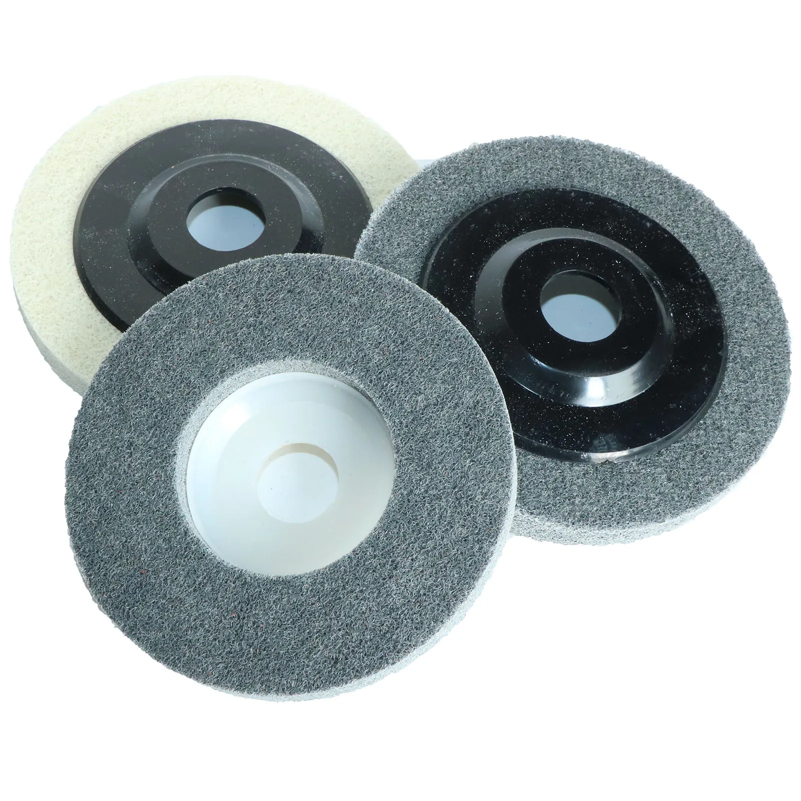 Disco de rueda de pulido de aleta de fibra de nailon para amoladora angular, 115/125mm, para pulir madera y Metal, 1 ud.