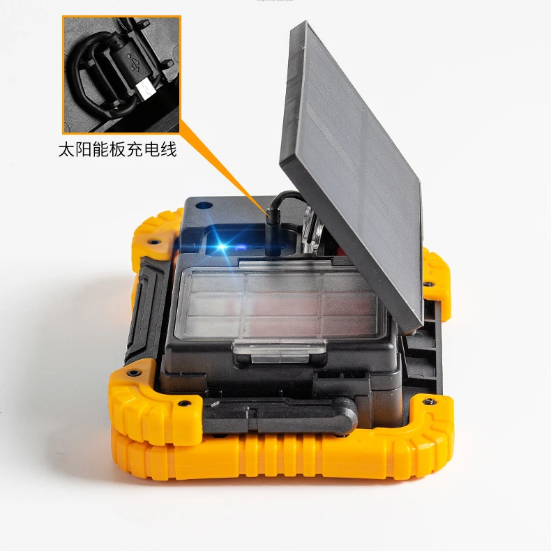 US $17.09 50w Portable Flashlight Torch USB Rechargeable LED Work Light COB Lanterna Hanging Solar Lamp For Outdoor Camping