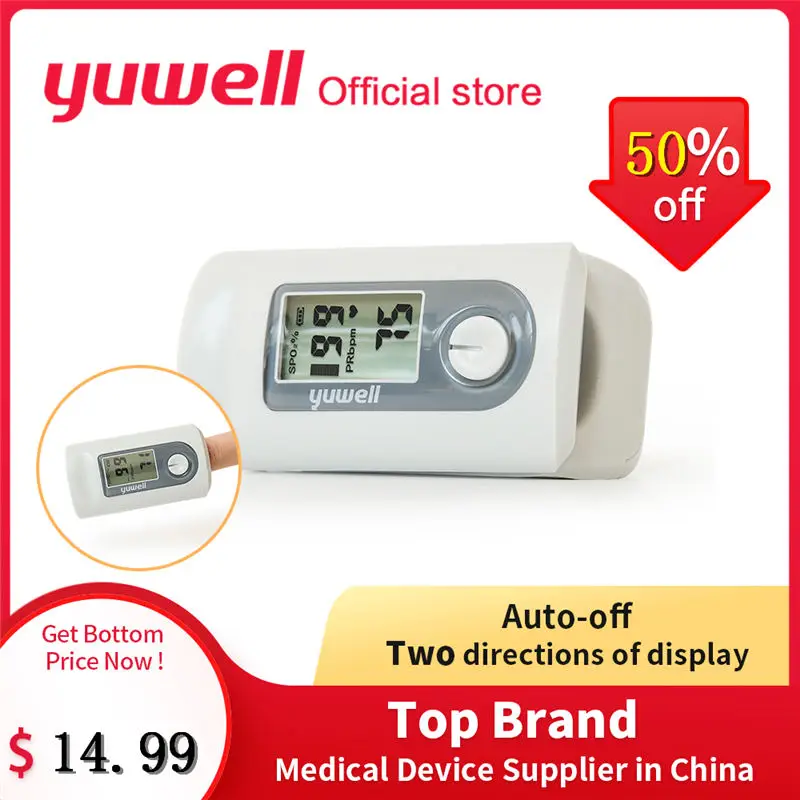 

Yuwell YX100 Medical Household Digital Fingertip Pulse Oximeter Blood Oxygen Saturation Meter Finger SPO2 PR Monitor Tool CE