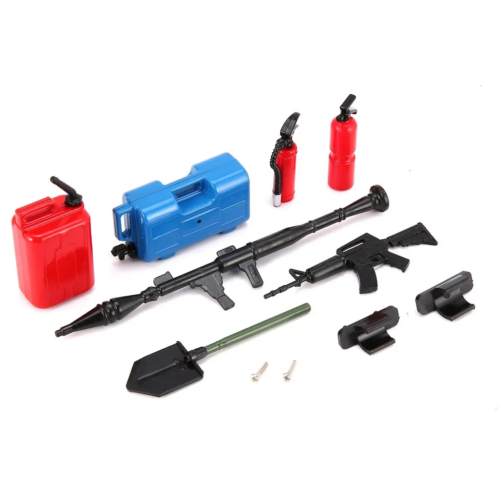 

AUSTAR Mini Simulated Toy Model Machine Gun Gasoline Tank Fire Extinguisher Shovel Kit for RC Car Children Present Gift f'z