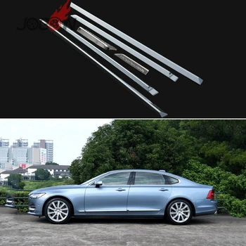 

Car Side Door Body Strip Protection Fender Trim For Volvo S90 2017 2018 ABS Chrome Overlay Cover Anti-Scratch