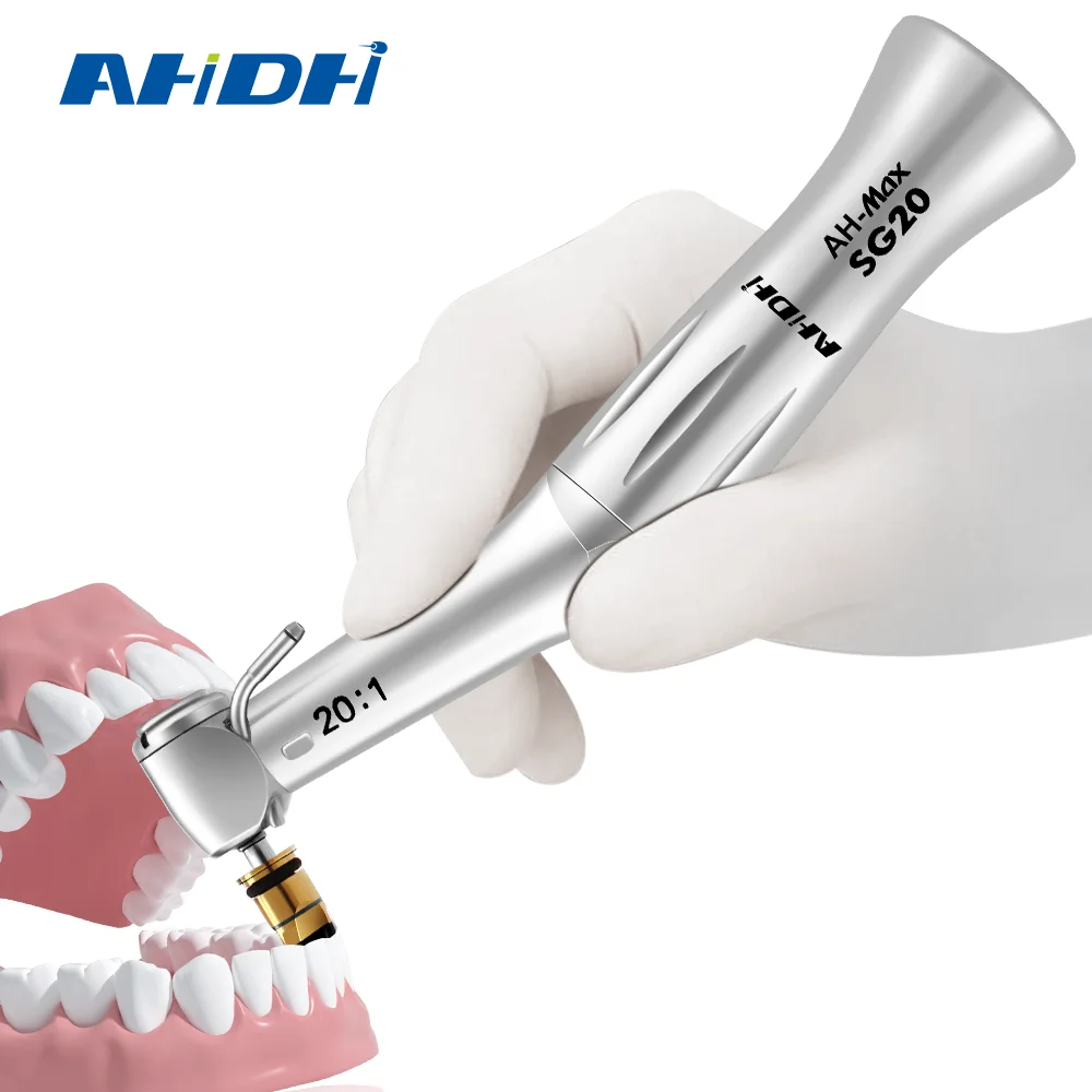 AH-SG20 20:1 Korea Implant Low Speed Contra Angle Dental Handpiece E-type Surgery Machine Motor