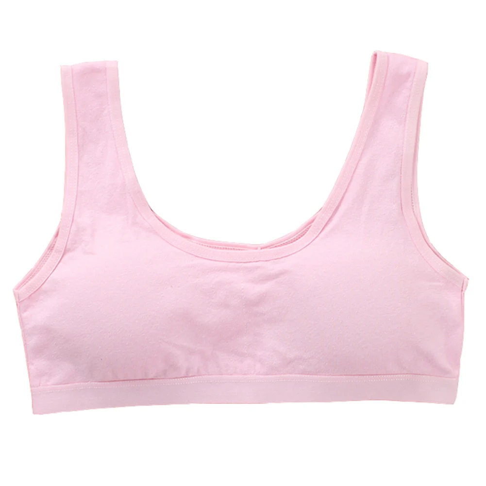 Pink Комплект из 3 предметов; удобный жилет для девочек; бюстгальтер; нижнее белье; Летний жилет для развития; NSV775 - Цвет: Pink