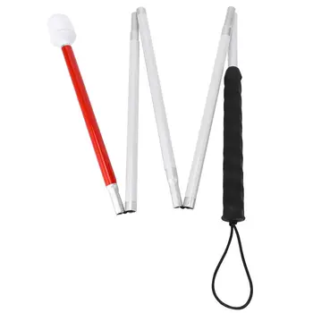

Aluminum Folding Cane 4-Sec Folding Cane with Rolling Tip for Blind Walking Stick