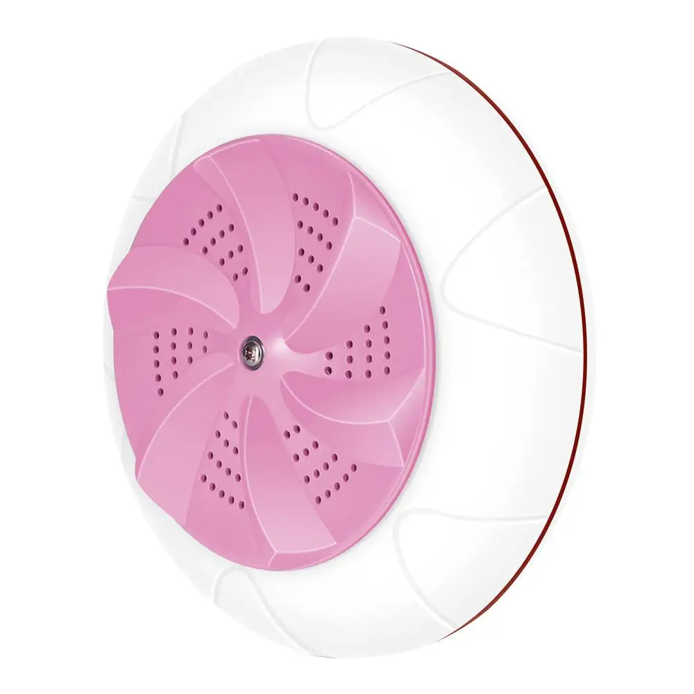 Pink 6 Вт автоматическая мини ультразвуковая турбина стиральная машина USB портативная отжимная сушилка Стиральная машина для дома путешествия - Цвет: Pink
