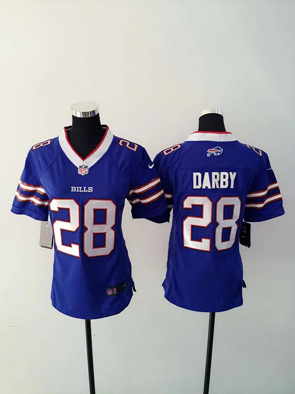 Женщины Леди Все сшитые Buffalo s#14 Sammy Watkins#5 Tyrod Taylor#25 LeSean McCOY#90 Shap Lawson#12 Jim Kelly Jersey - Цвет: Бежевый