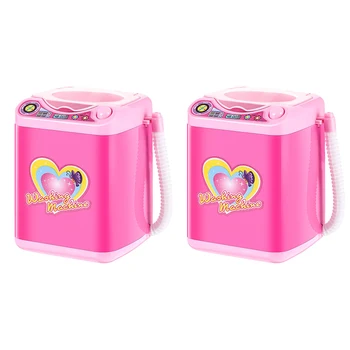 

2-Piece Electronic Mini Makeup Brush Cleaning Device Puff Mini Washing Machine, Automatic Makeup Brush Cleaning Device Washing M