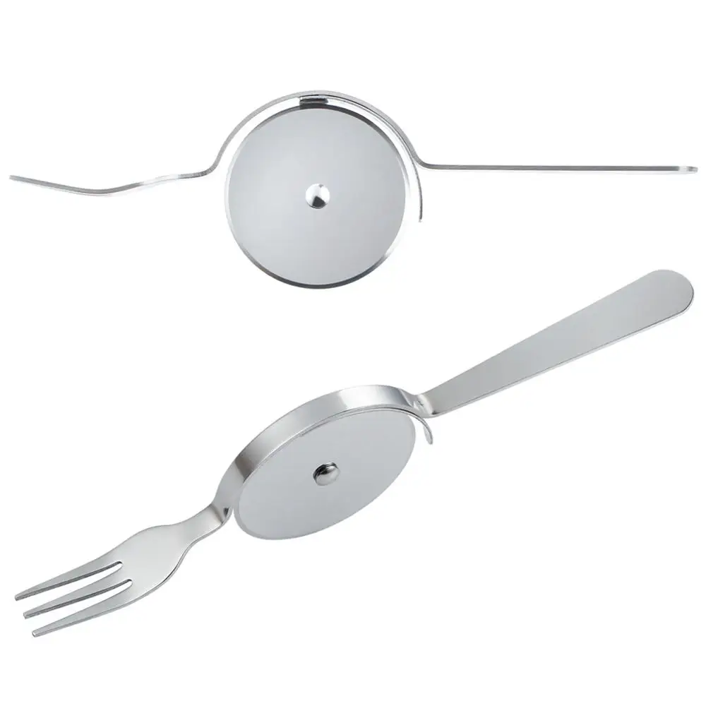 Stainless Steel Pizza Wheel Fork Cut Tools Household Pizza Knife Cake Tools Wheel Use For Waffle Cookies