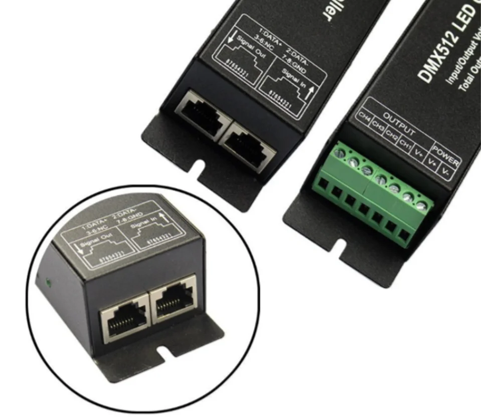 DMX512 Decoder LED Dimmer Driver RGB/RGBW Controller DMX-512 3/4 Channels Decoder Controller Dimmer , for RGB/RGBW LED Strip