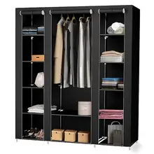 Wardrobe Storage Organizer Fabric Folding Rack Storage-Cabinet-Assembly HWC Cloth Reinforcement