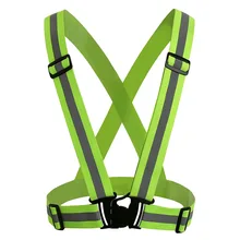 Открытый регулируемый светоотражающий эластичный жилет безопасности высокая видимость унисекс безопасности светоотражающие полосы Униформа Велоспорт Спорт