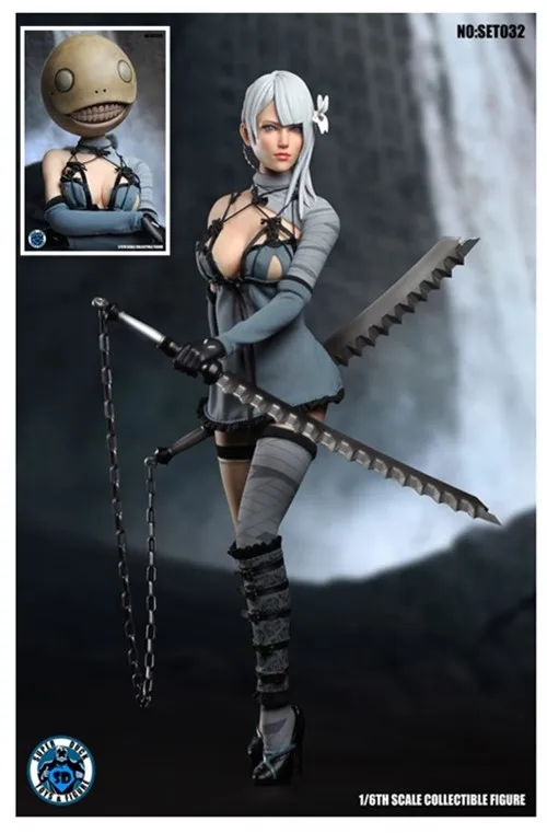 

SUPER DUCK Set032 Female Automata A2 Clothes w/ Head Set 1/6 Fit Phicen body