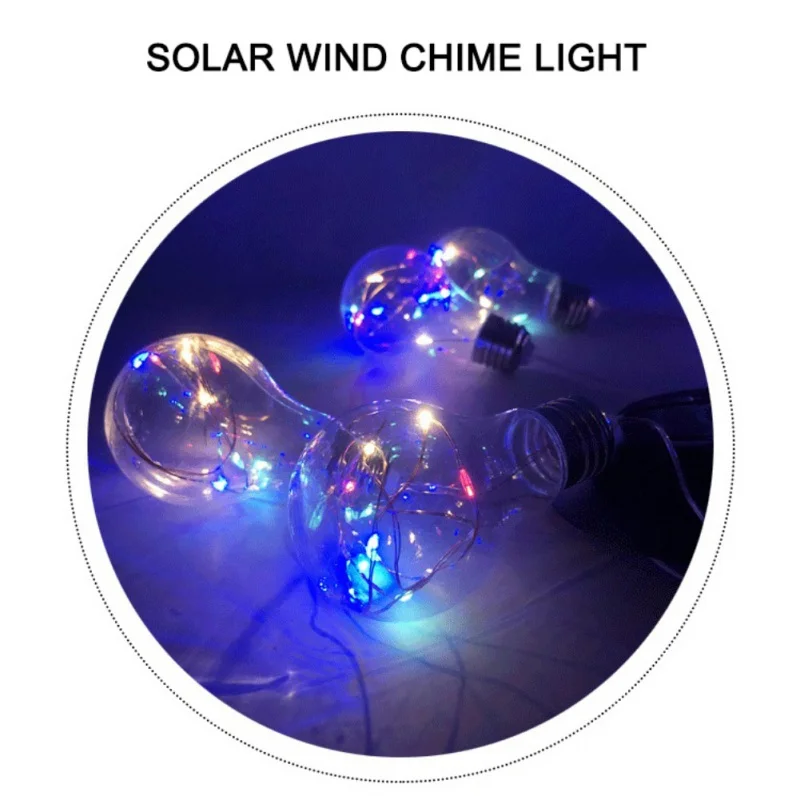 Solar Powered LED Wind Chime Light Changing Spiral Spinner Windchime Outdoor Windmill Craft Decor Garden Hanging Decoration