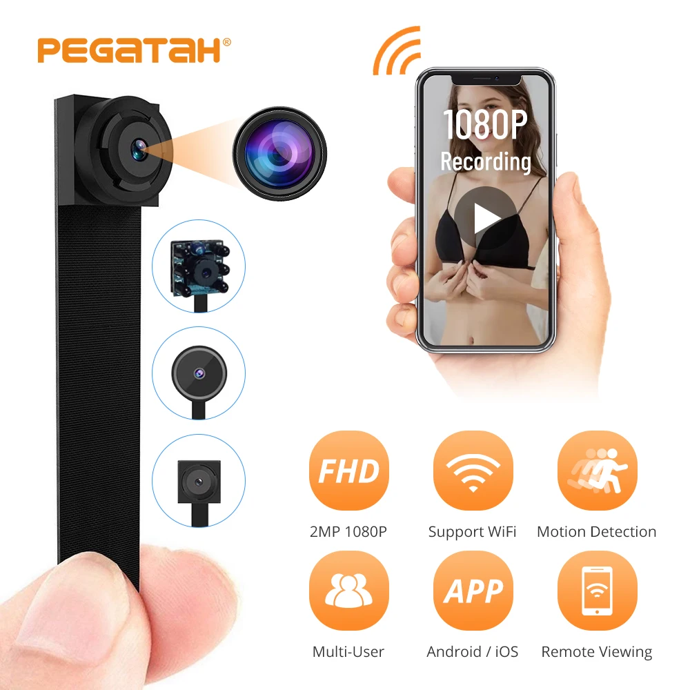 Full HD портативный WIFI IP мини камера 1080P P2P видео регистратор ночного видения