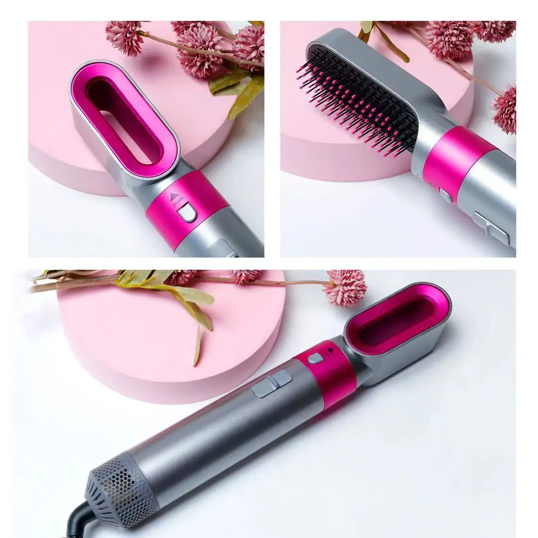 Secador de Cabelo Salão de Beleza Ferro com Cabelo 5 em 1 Escova Profissional Curling Encaracolado Endireitar Estilo Ferramenta 15 curling ferro com cabelo encaracolado endireitar escova estilo ferramenta
