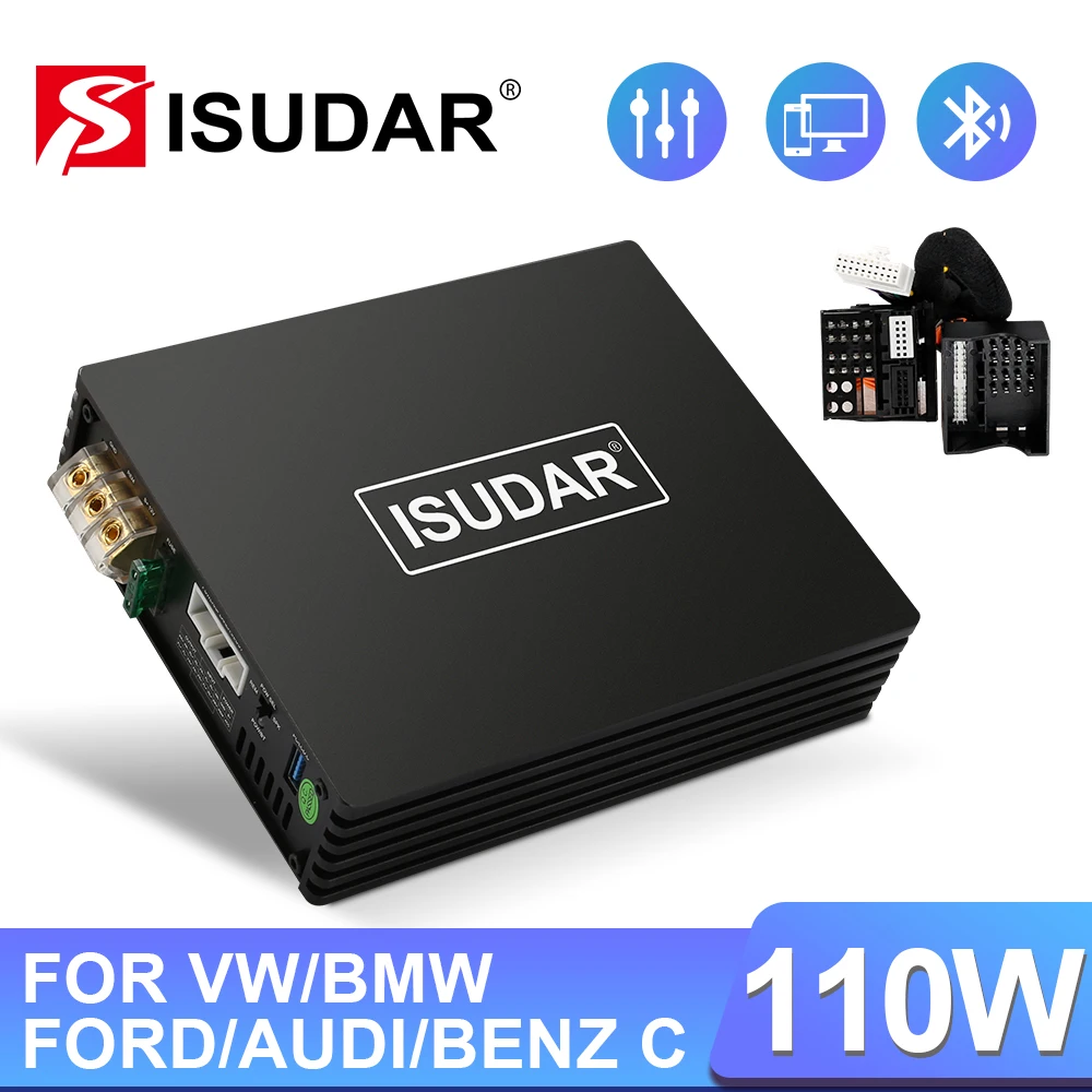 ISUDAR D4 автомобильный DSP усилитель для VW/SKODA/Audi/BMW/Benz/Ford/Opel/Seat Авто цифровой звуковой