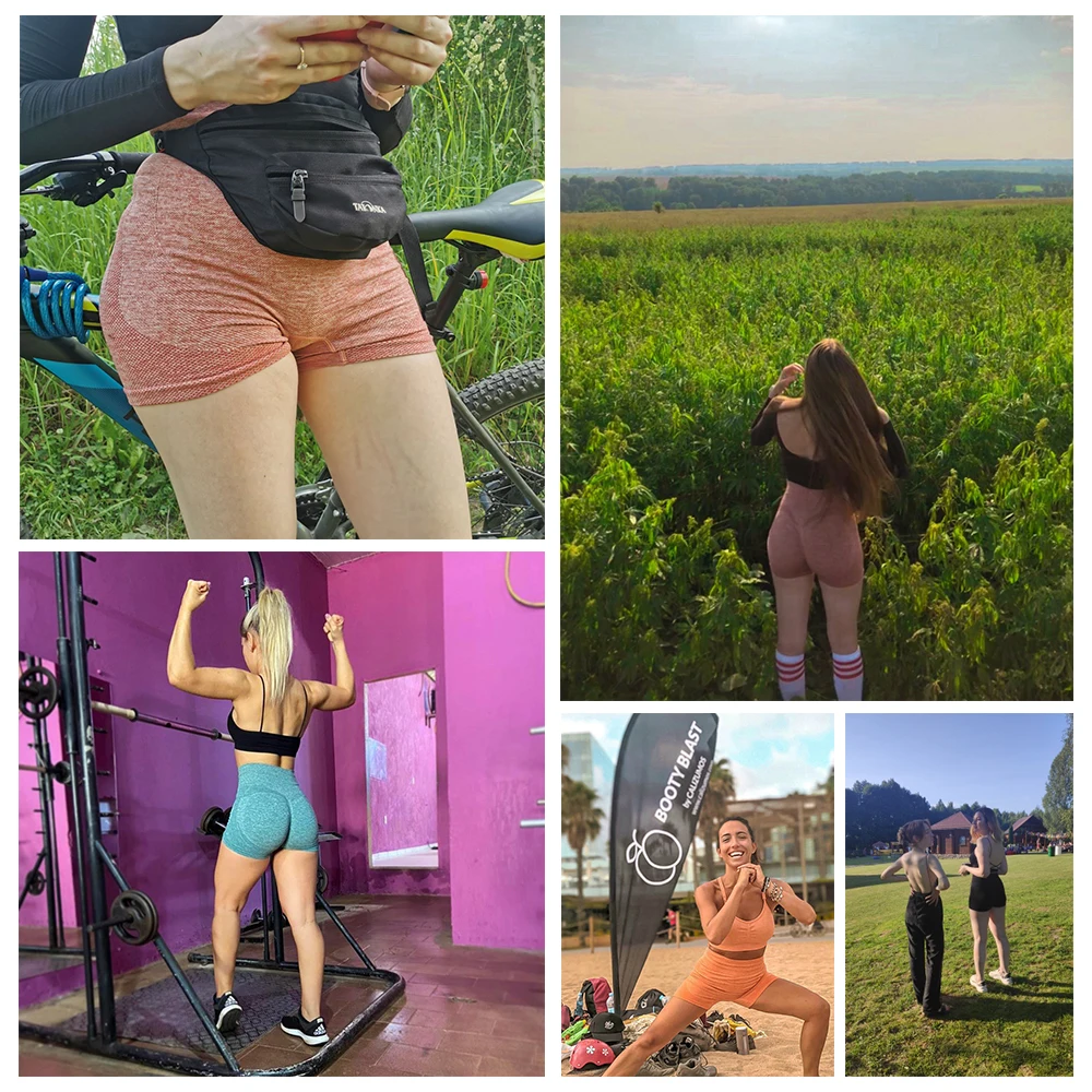 Workout Shorts Women Summer Push Up Sport Yoga Seamless Running Biker Fitness High Waist Tummy Control