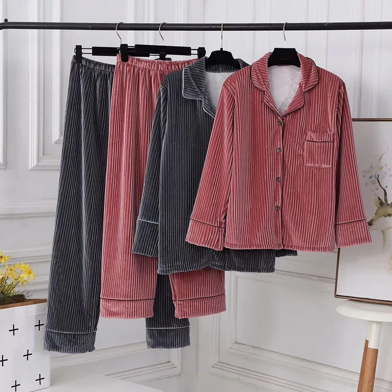 JRMISSLI золотой бархатный пижамный комплект зимние женские теплые пижамные