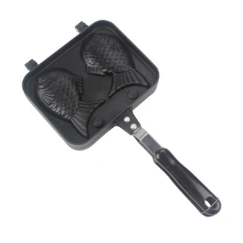 

Household Snapper Waffle DIY Cookie Cake Double Bream Fishes Baking Mold Waffle Makers Small Kitchen Appliances